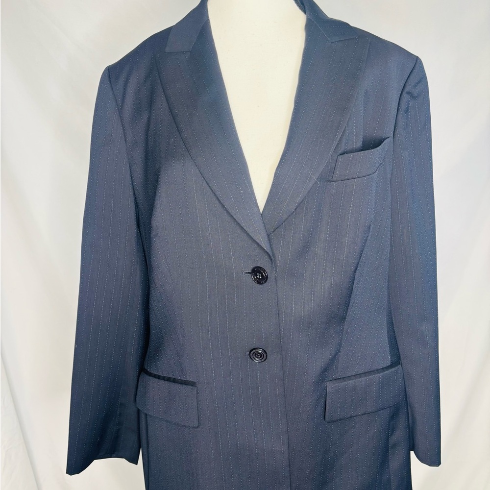 Escada Navy Pinstripe Blazer